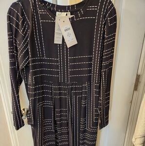 Black and White Geometric Dress